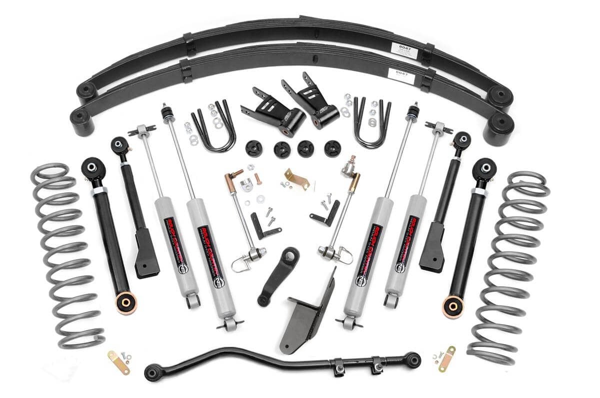 Jeep Cherokee Suspension Lift Kit - Front + Rear - Rough Country - 6.5 Inch X-Series N3 - '85-'01